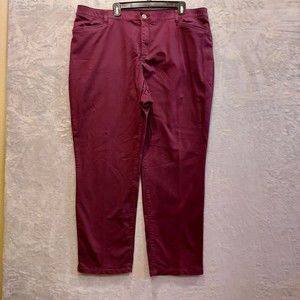 CJ Banks Signature  Slimming size 22w 42x30 high rise Dark Maroon dress pants